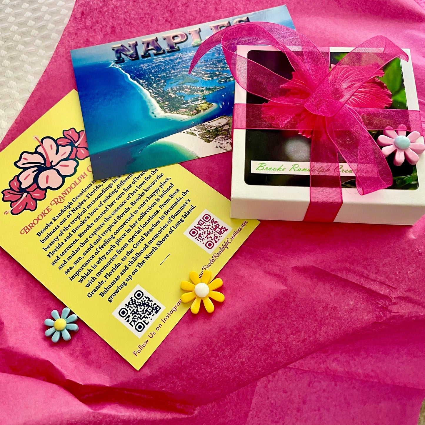 Pink Coral Beaded Bracelet: Glass Beads & River Shell Hearts.