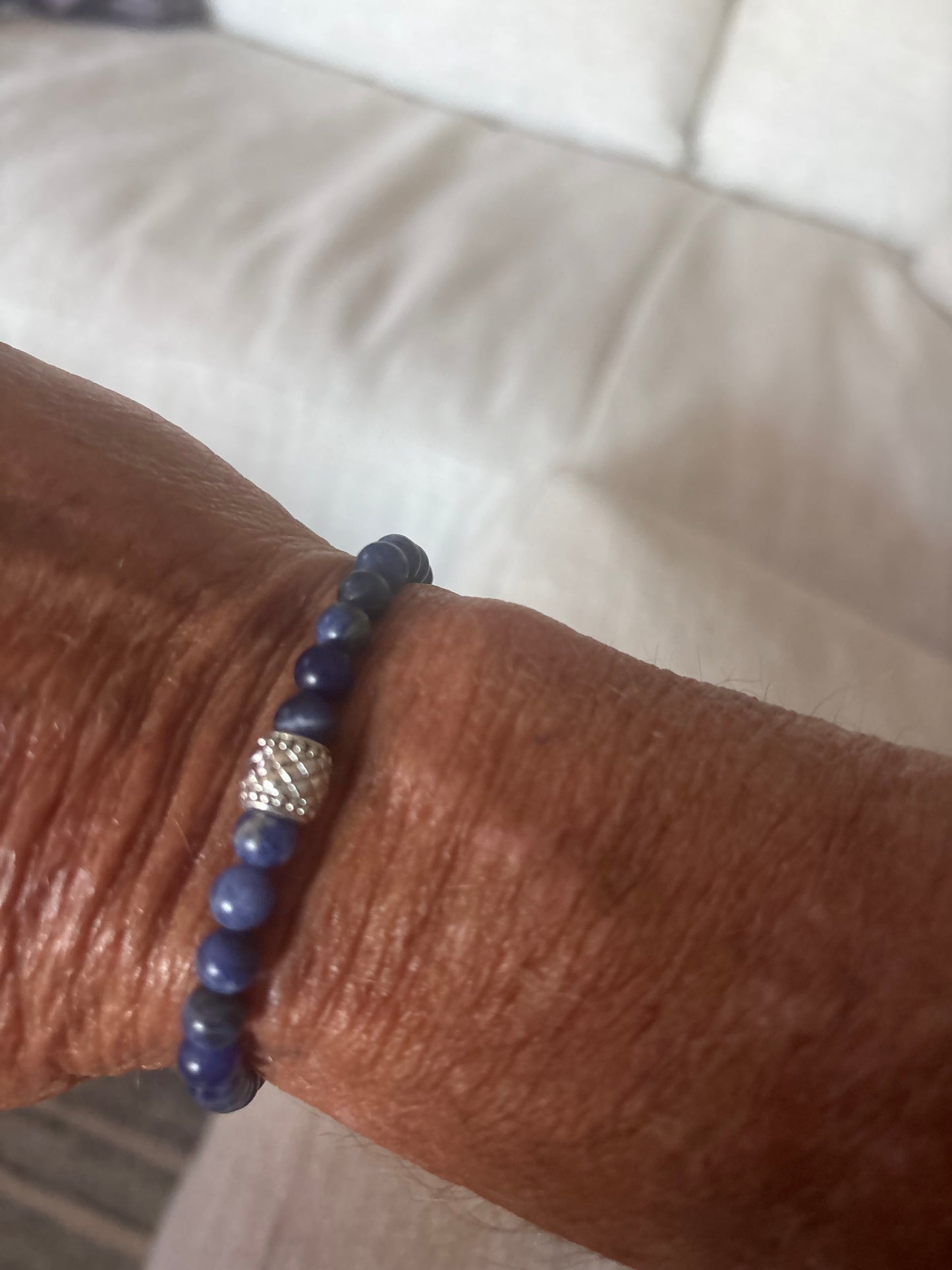 Men’s Casual Gemstone Beaded Bracelet. Casual everyday Malas.