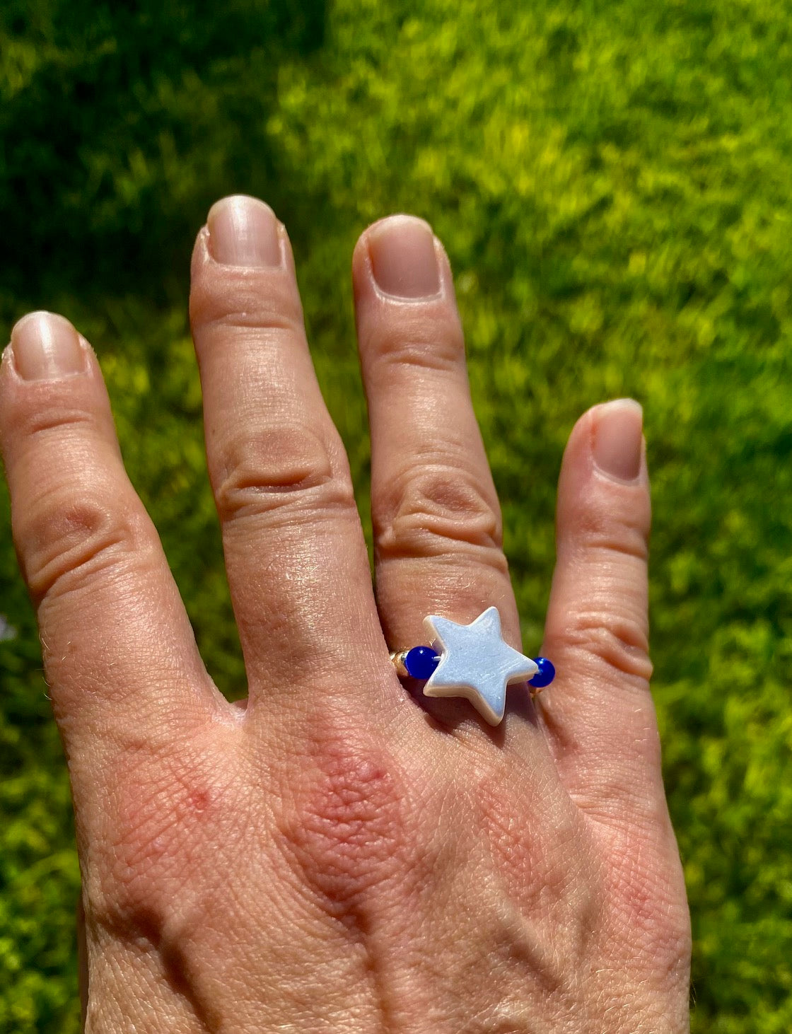 14K Gold Beaded Valentines Day Rings. Festive Charm Party Rings
