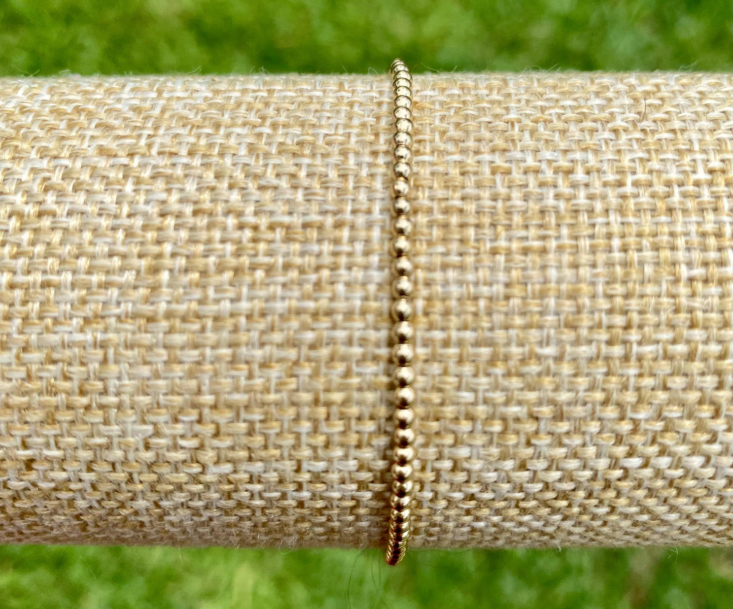 14K Gold Filled Beaded Stacking Bracelet: Non Tarnish, 3, 4, 5, 6 mm Bracelet.